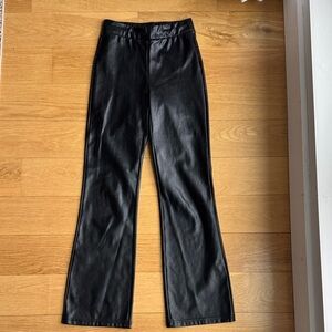 Aritzia Black Faux Leather Pants